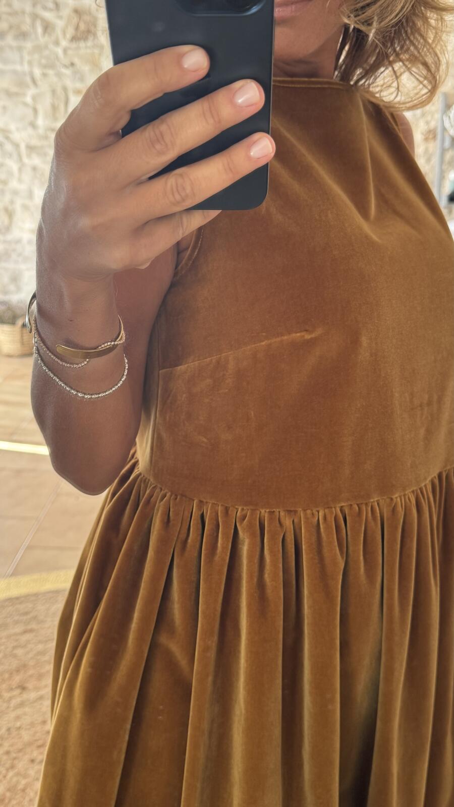Ines maxi dress Rhum velvet