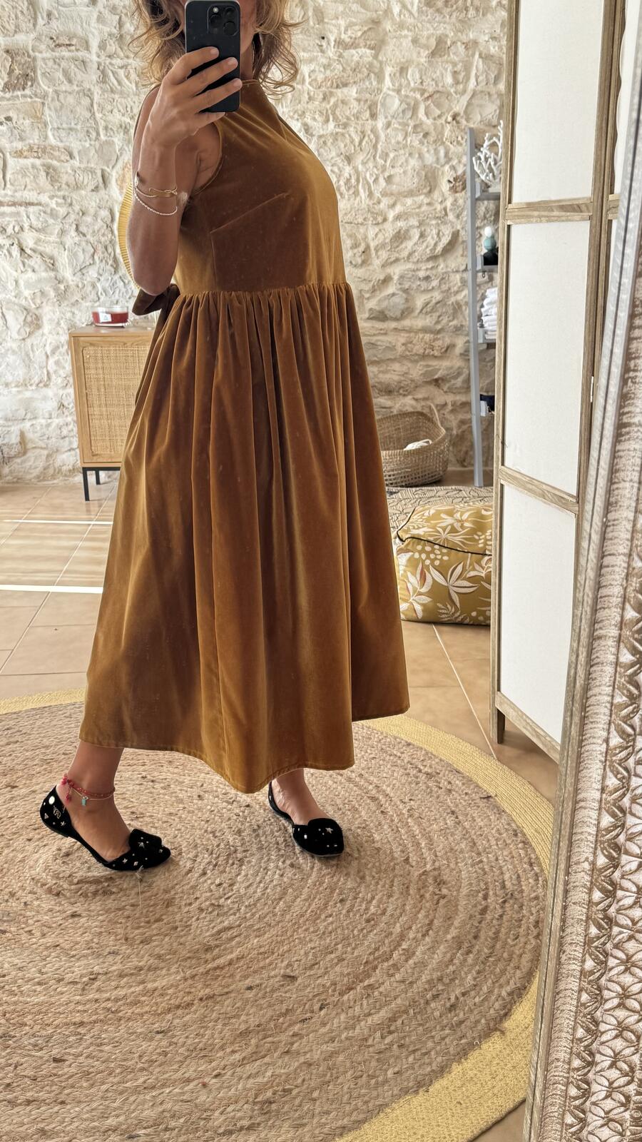 Ines maxi dress Rhum velvet
