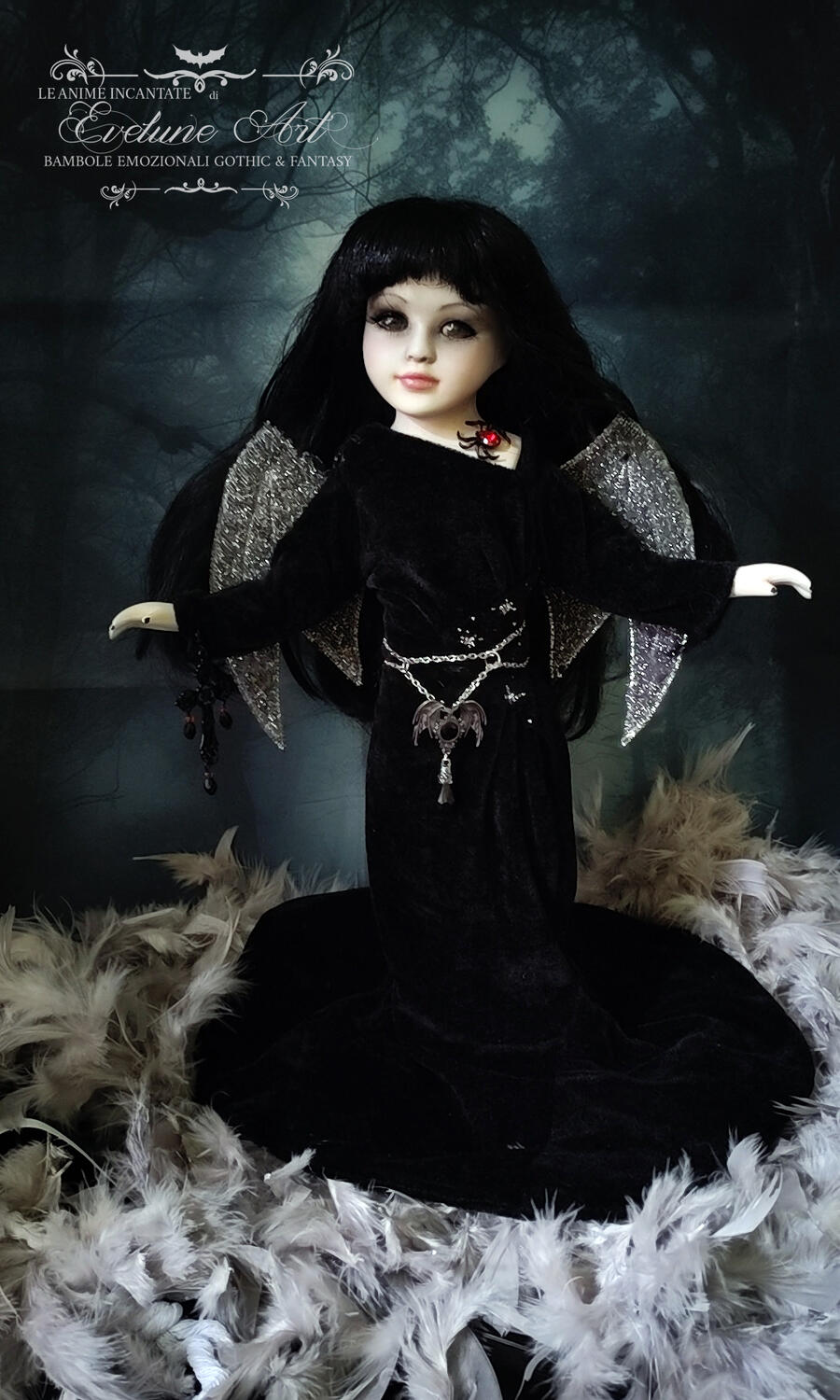 Lullaby Bambola Dark Pipistrello pezzo unico