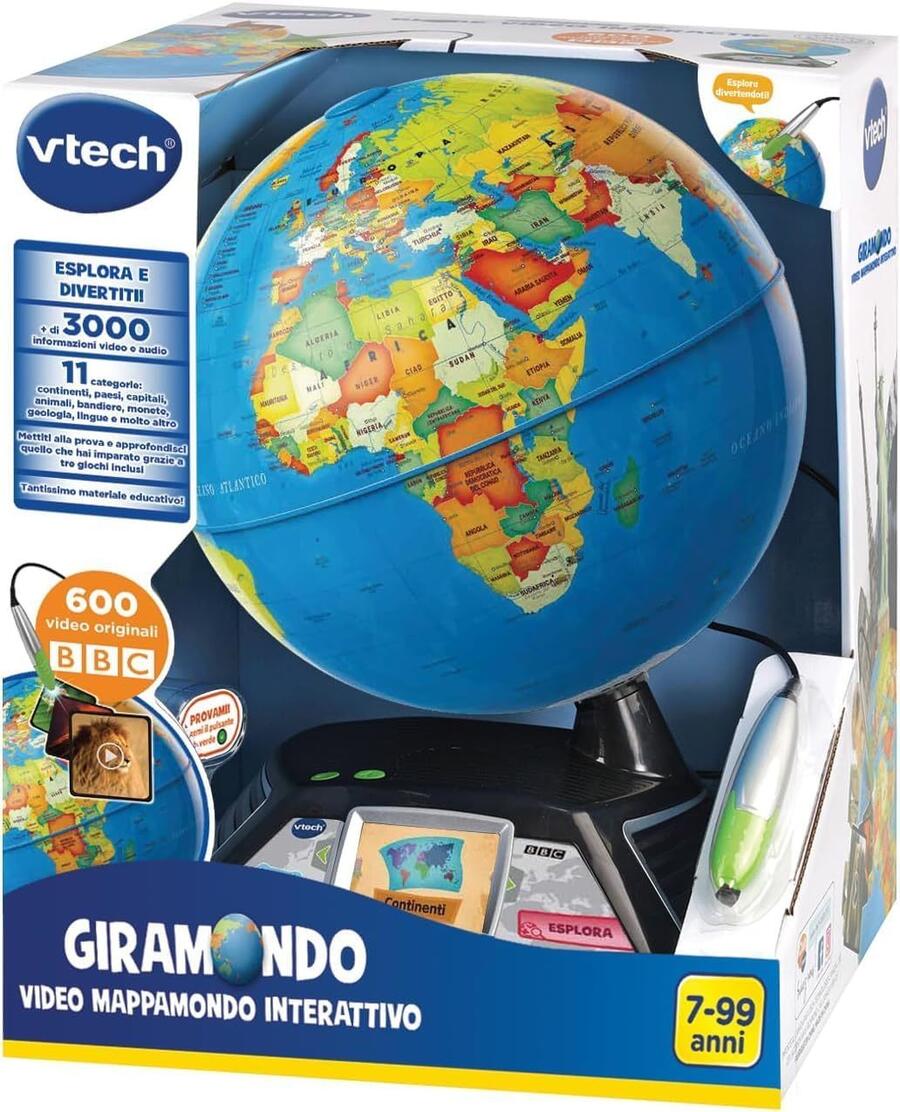 Video Mappamondo Interattivo con penna touch - Vrtech - 6054 - 7+