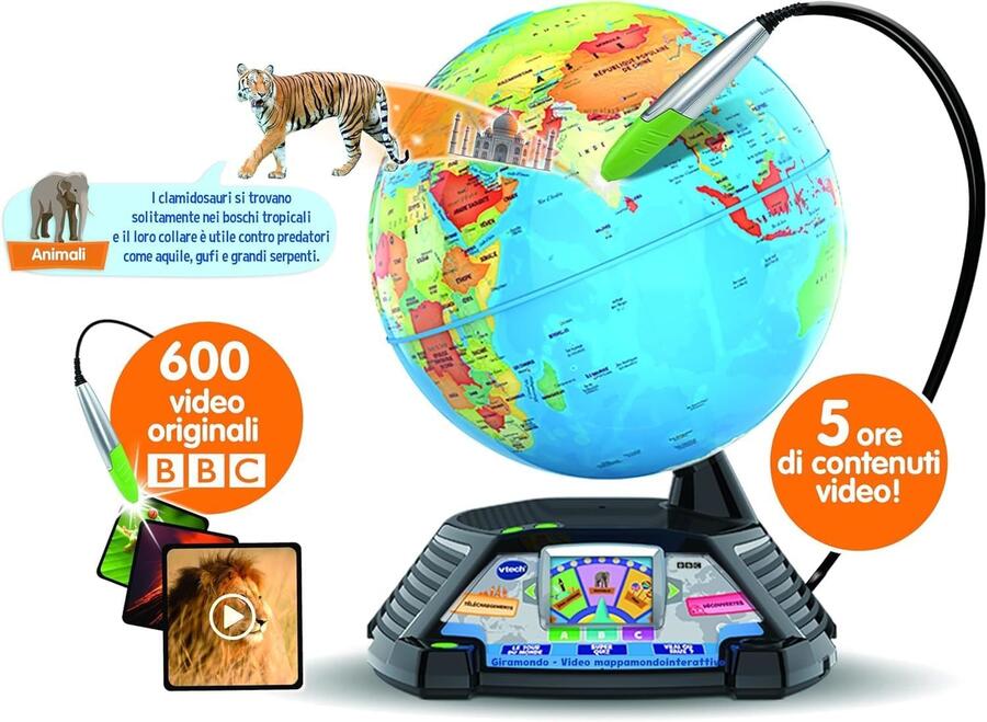 Video Mappamondo Interattivo con penna touch - Vrtech - 6054 - 7+