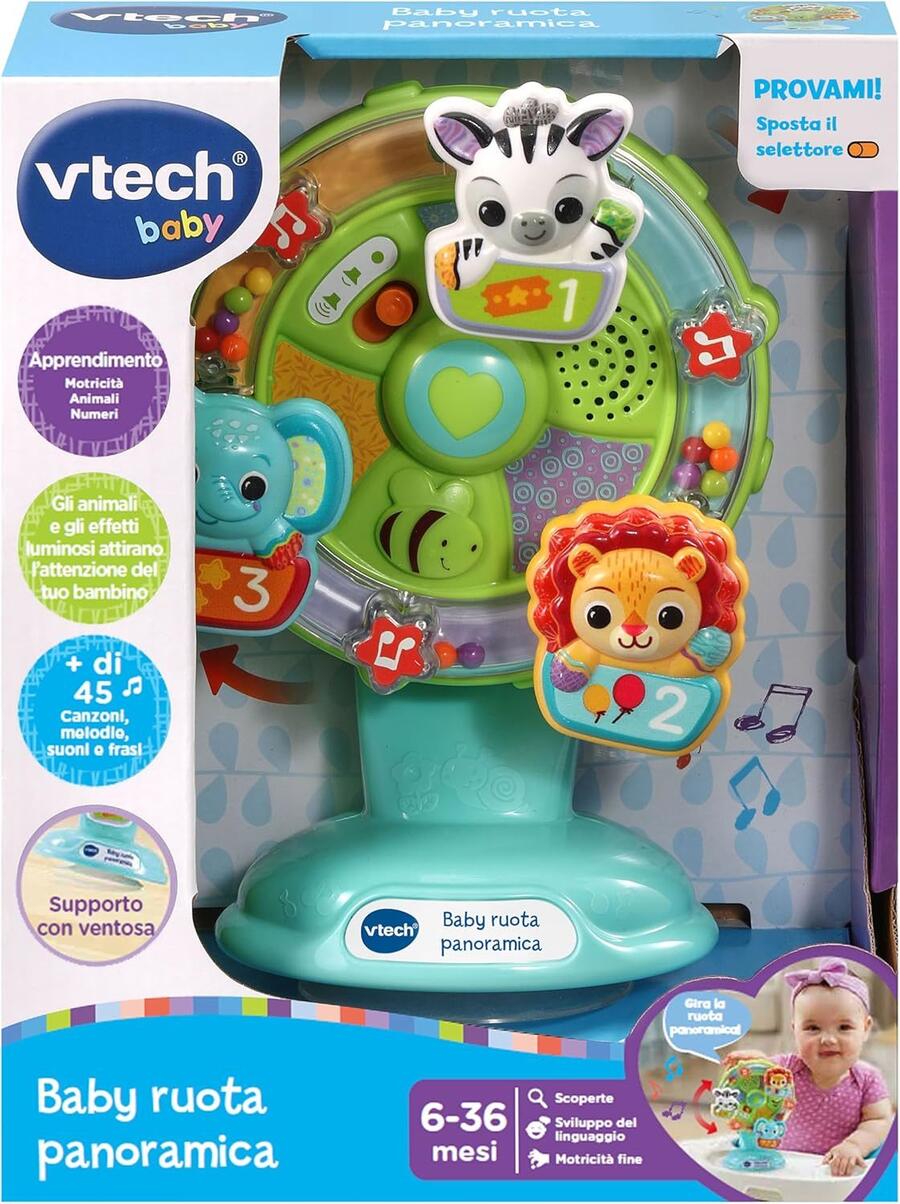 Baby Ruota Panoramica con ventosa, luci e suoni - Vrtech - 1659 - 6mesi+
