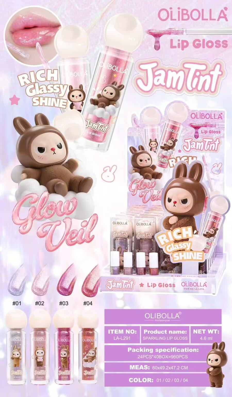 OLIBOLLA LIPGLOSS JAM TINT
 [Conf.da 24 pezzi]
