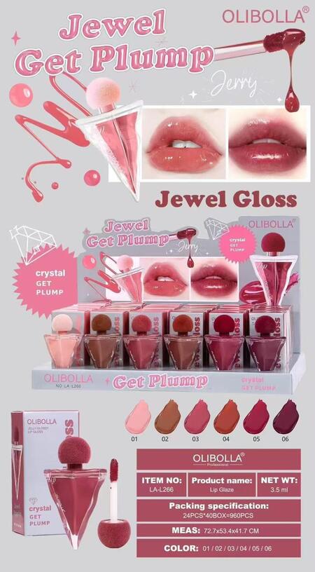 OLIBOLLA JEWEL GLOSS PLUMP
 [Conf.da 24 pezzi]
