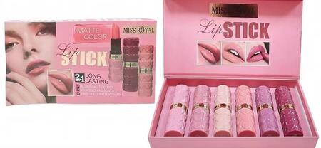 MISS ROYAL KIT DA 6 LIPSTICK 24 H LONGLASTING
 [Conf.da 3 kit]