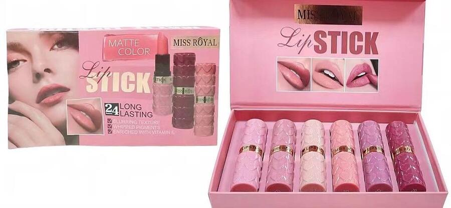 MISS ROYAL KIT DA 6 LIPSTICK 24 H LONGLASTING
 [Conf.da 3 kit]
