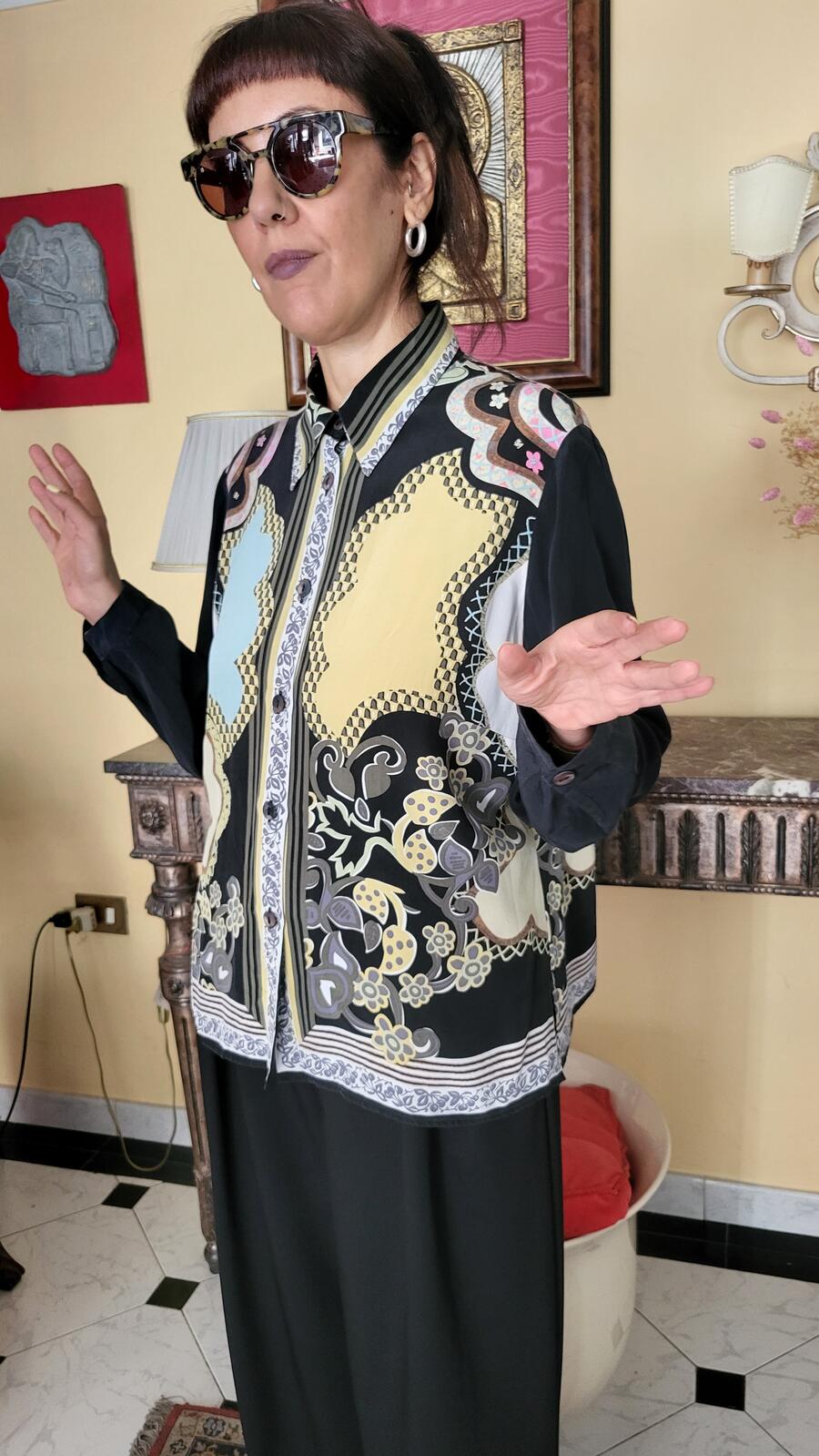 Camicia Floral Seta 