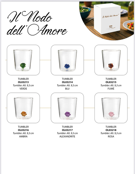 Onlylux - Bicchiere "Il Nodo dell'Amore" H,93 Scatola Regalo