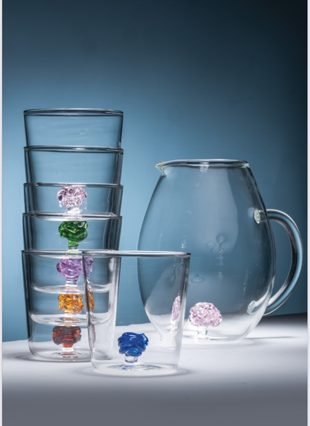 Onlylux - Set 6 Bicchieri “Il Nodo dell’Amore” – H 9,3 cm | Scatola Regalo
