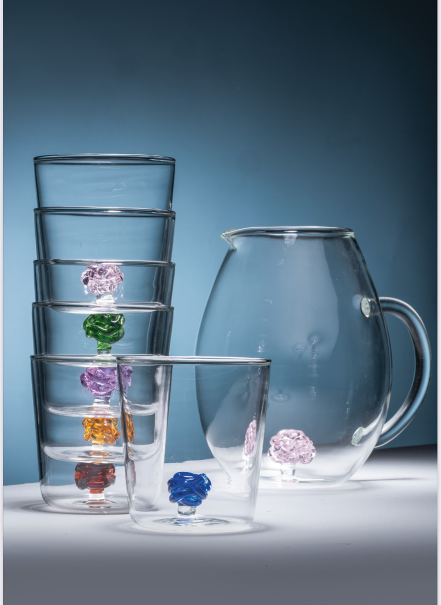 Onlylux - Set 6 Bicchieri “Il Nodo dell’Amore” – H 9,3 cm | Scatola Regalo