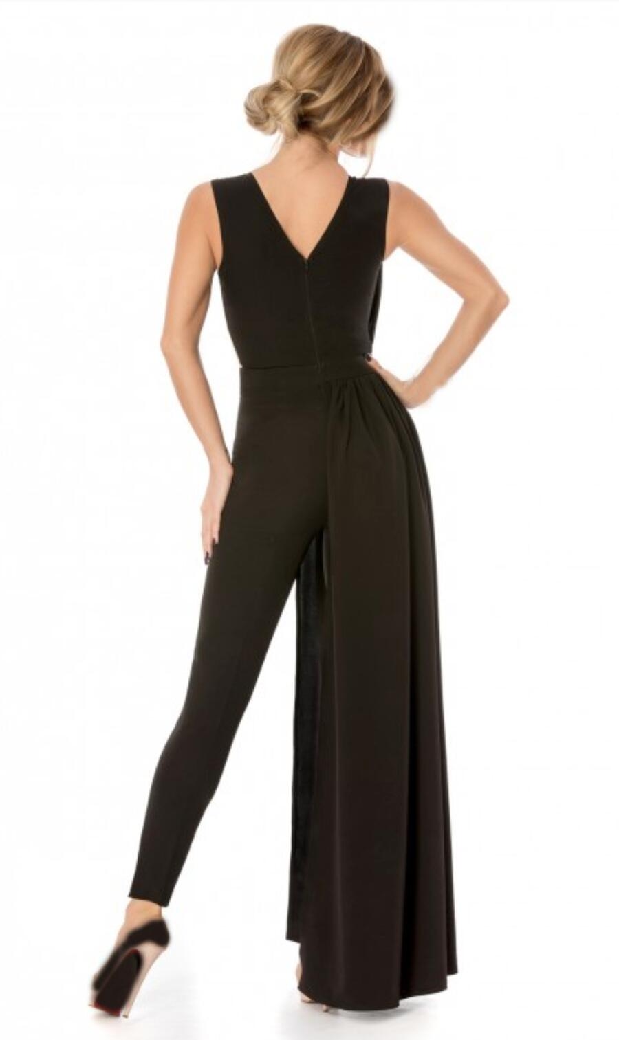 0652 FANTASTIC JUMPSUIT WITH TULLE AND MACRAME 'GOLD SIDE PANEL 