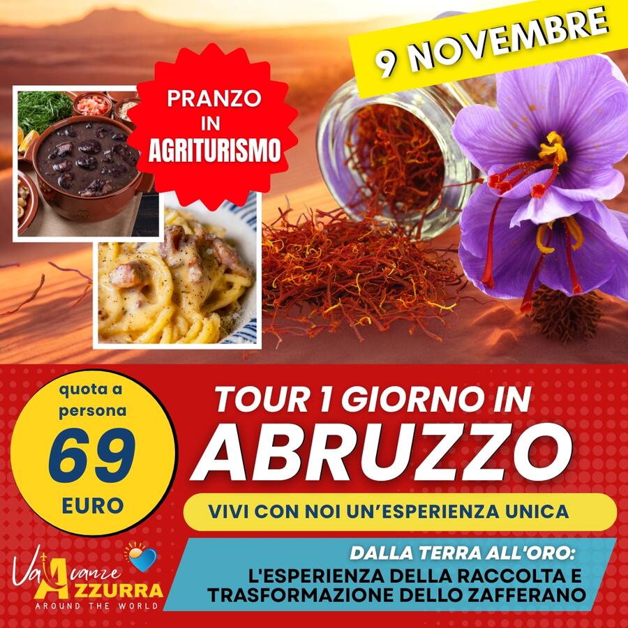 09 NOVEMBRE 2025 TOUR 1 GIORNO IN ABRUZZO