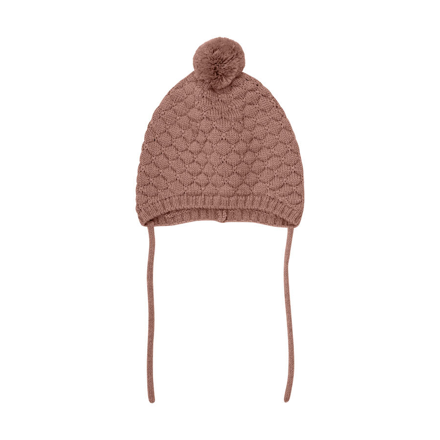Berretto in Lana Merino con Pompom - Burlwood | Morbido e Naturale