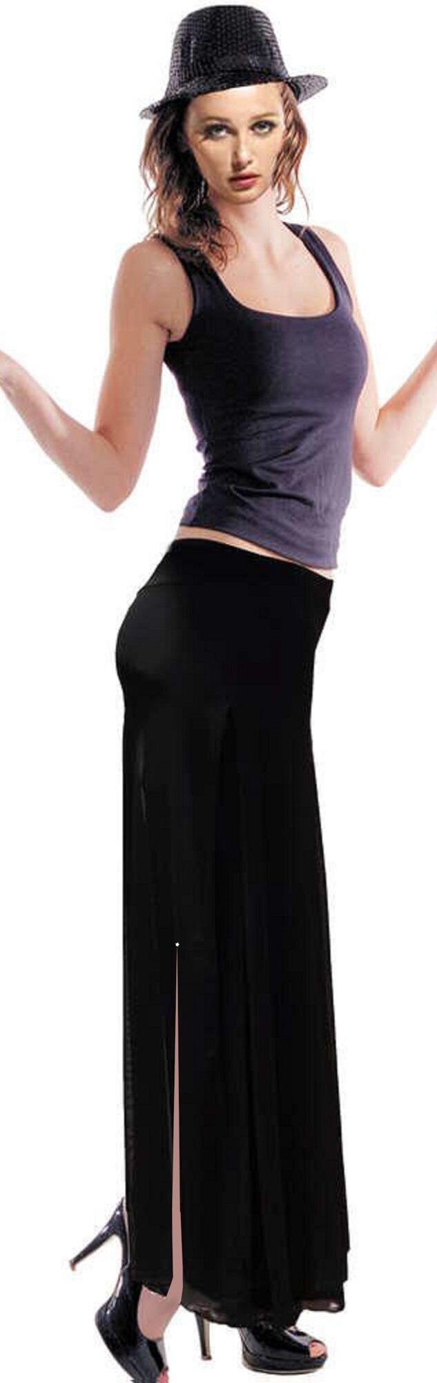 Jersey trousers lined with tulle size SM 1-0016A open at the sides