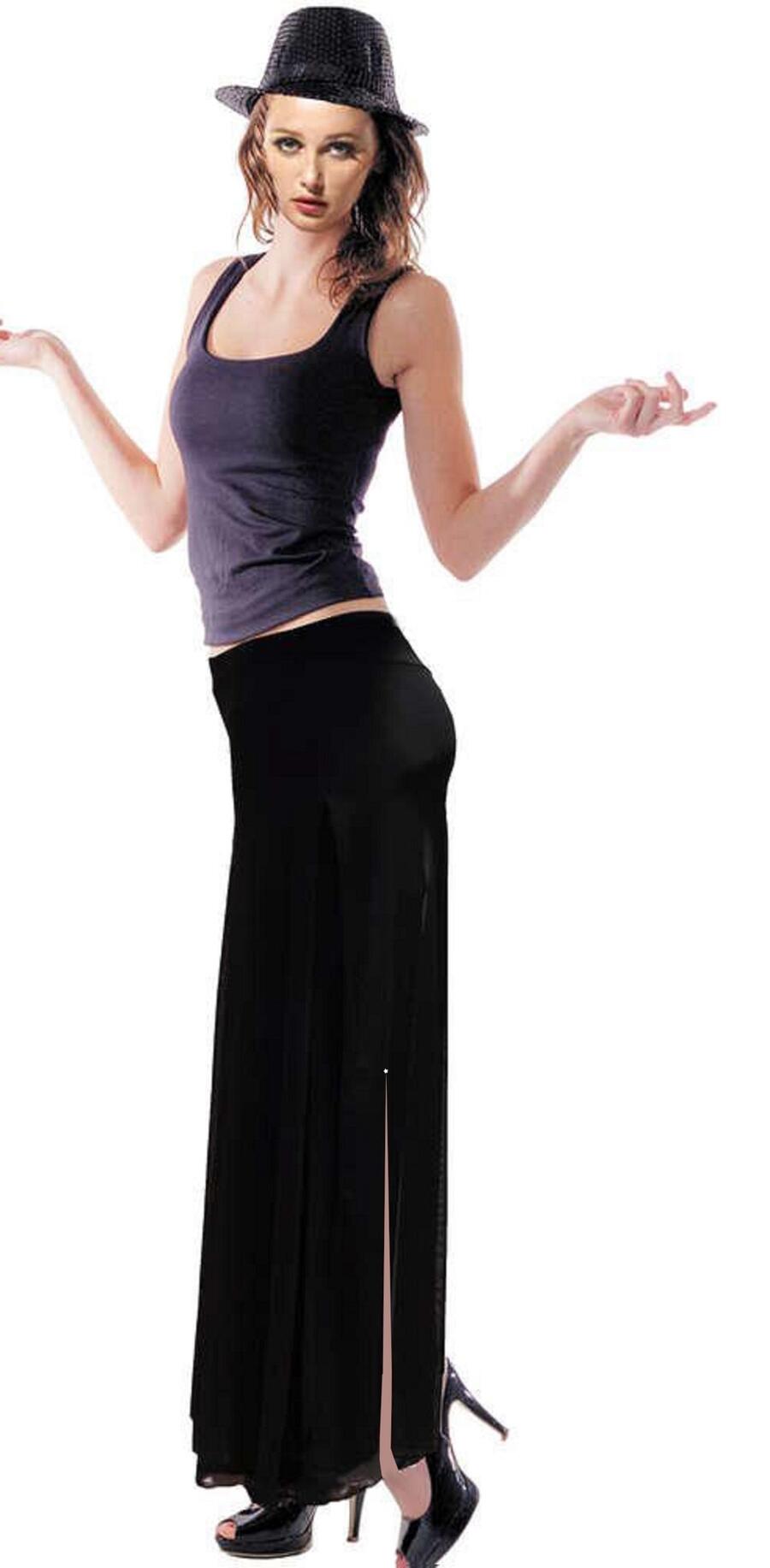 Jersey trousers lined with tulle size SM 1-0016A open at the sides