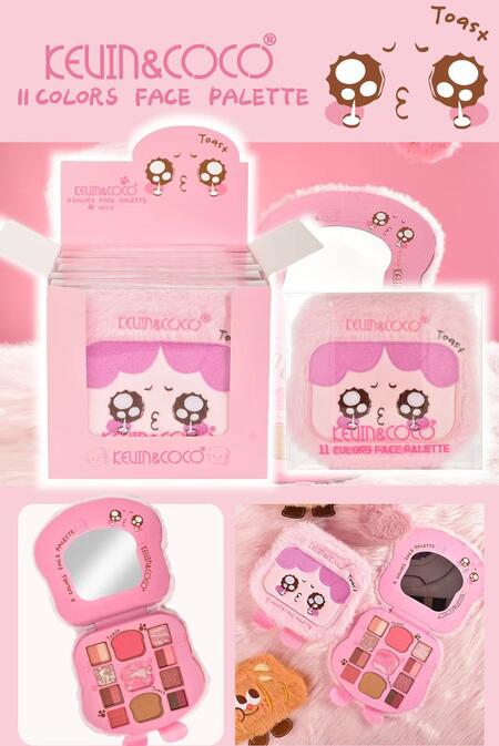 KEVIN & COCO FACE PALETTE 11 COLORI TOAST [Conf.da 6 pezzi]