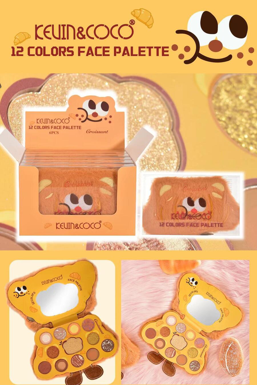 KEVIN & COCO 12 COLOR FACE PALETTE CROISSANT
 [Conf.da 6 pezzi]