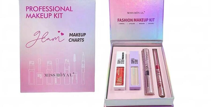 MISS ROYAL KIT DA 4 PEZZI CON CORRETTORE+MASCARA+EYELINER+LUCIDALABBRA
 [Conf.da 3 set]
