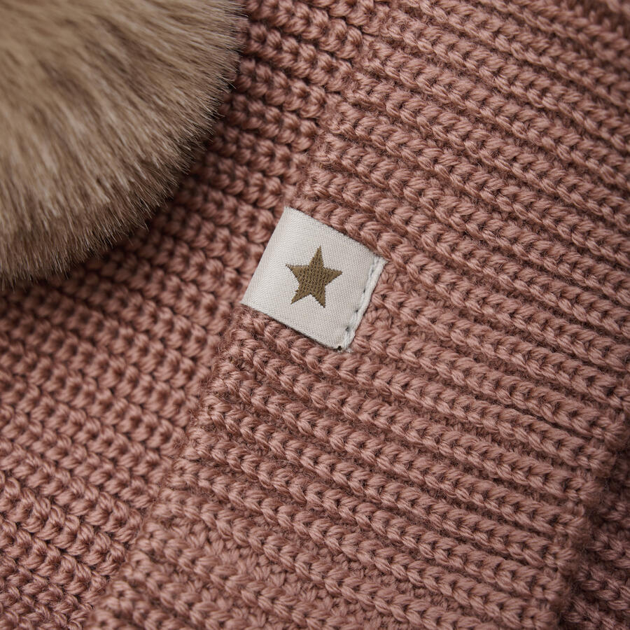 Berretto in Lana Merino con Doppio Pompom – Burlwood | HUTTEliHUT