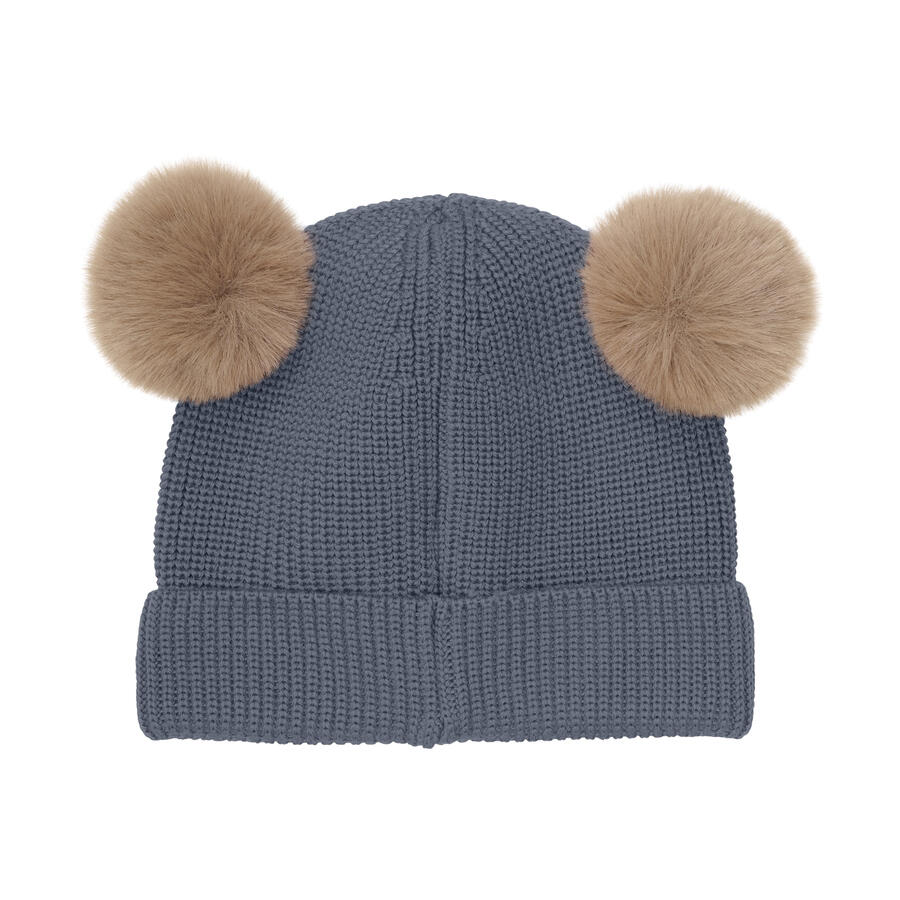 Berretto in Lana Merino con Doppio Pompom – Turbulence | HUTTEliHUT - 50 12-24 mesi