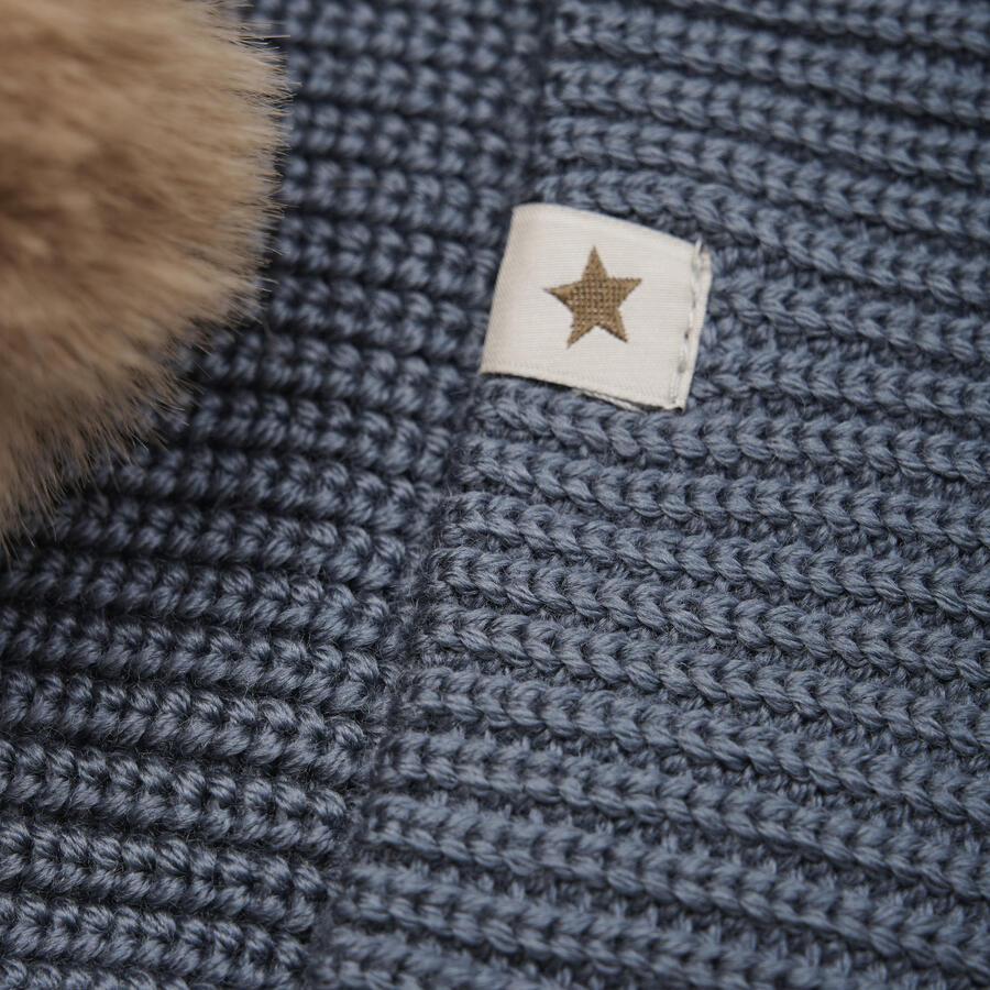 Berretto in Lana Merino con Doppio Pompom – Turbulence | HUTTEliHUT - 50 12-24 mesi