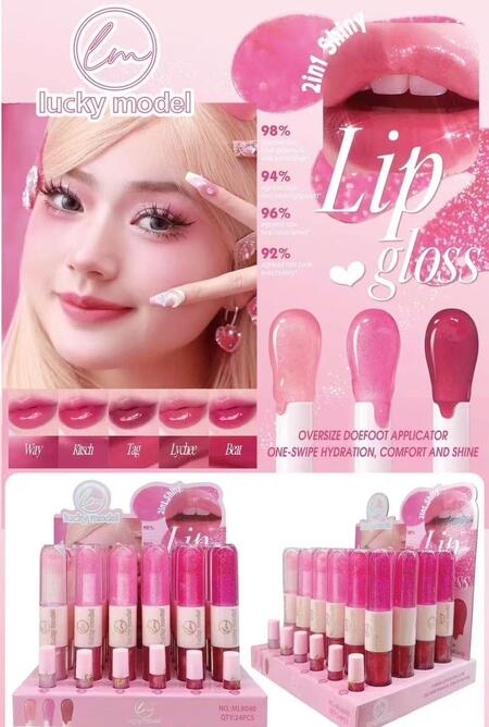 LUCKY MODEL LIPGLOSS 2 IN 1 SHINY
 [Conf.da 24 pezzi]
