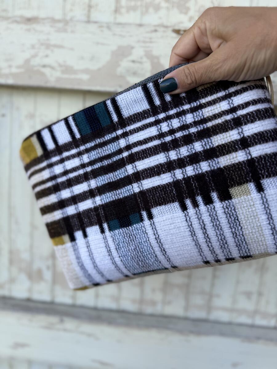 Clutch giallo e marrone