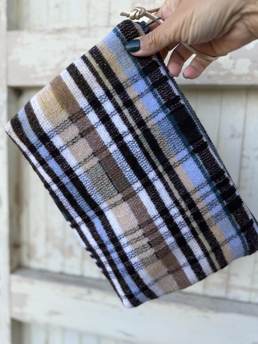Clutch ottanio beige azzurro 