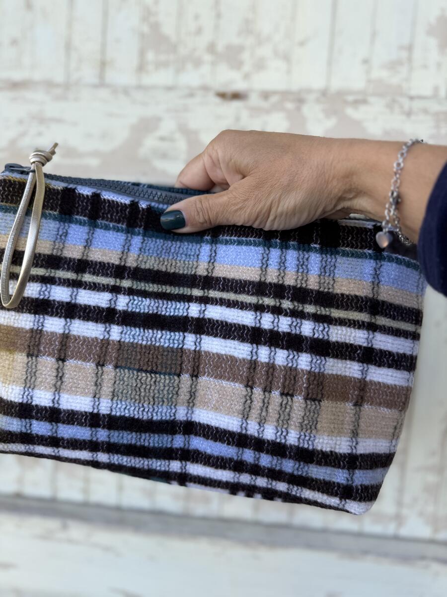 Clutch ottanio beige azzurro 