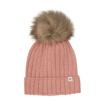 Berretto in maglia con pompom in alpaca – HUTTEliHUT Burlwood