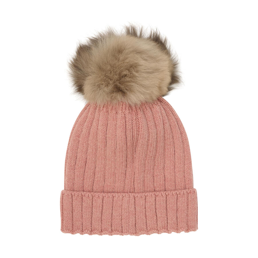 Berretto in maglia con pompom in alpaca – HUTTEliHUT Burlwood