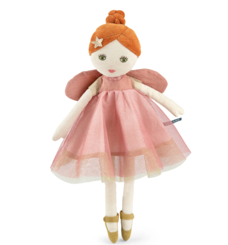 Fata in stoffa color rosa, Viviane - MOULIN ROTY, collezione "La Fée"