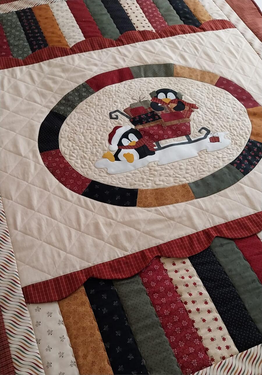 Cartamodello scaldotto Baby Penguins con slitta
