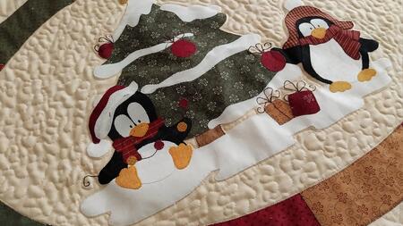kit scaldotto Baby Penguins con albero di Natale   