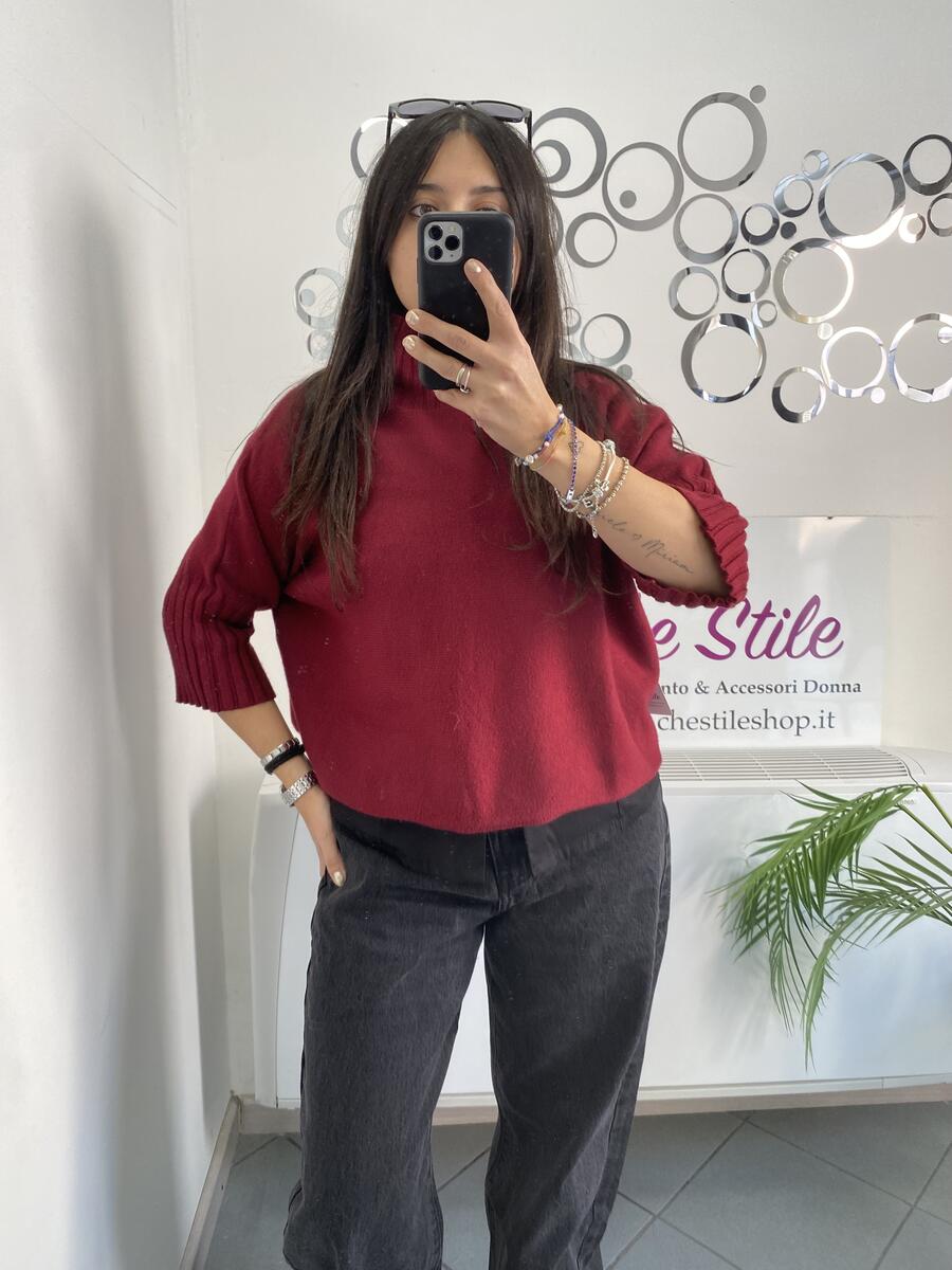 NOVITÀ Pull mezzo collo manica a 3/4