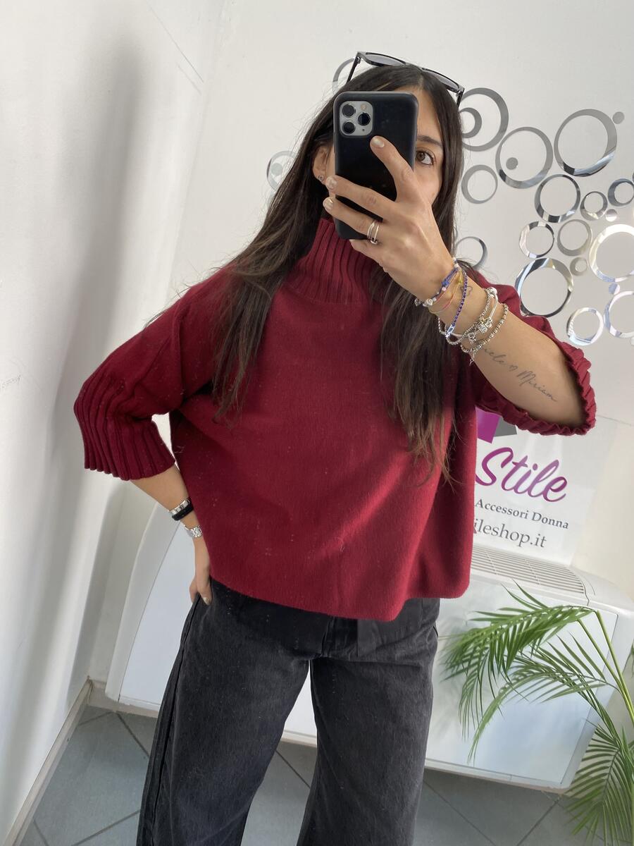 NOVITÀ Pull mezzo collo manica a 3/4