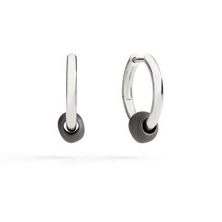 DoDo Orecchini Hoop Pepita Argento & Titanio 