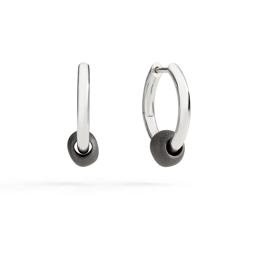 DoDo Orecchini Hoop Pepita Argento & Titanio 