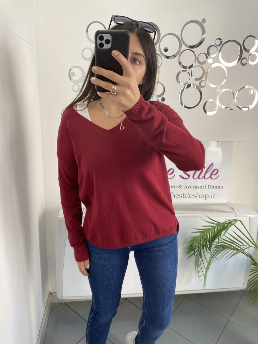 NOVITÀ Pull in viscosa morbido con scollo a V