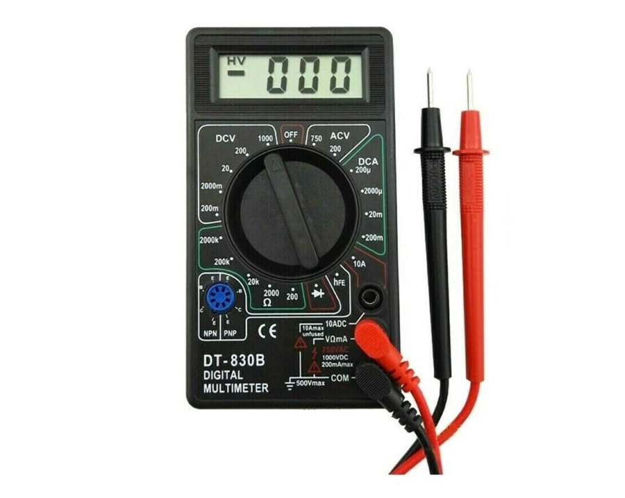 MULTIMETRO PROFESSIONALE CON CAVI ANALOGICO DISPOSITIVO DT-830B PROTEGGI DIODO
