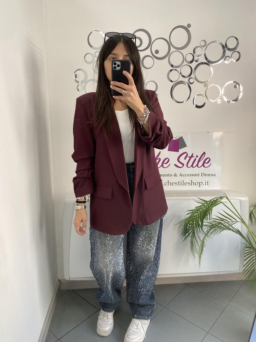 NOVITÀ Blazer manica a 3/4 arricciata