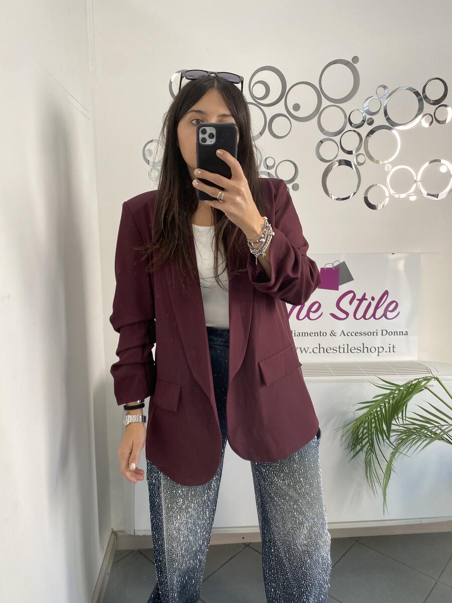 NOVITÀ Blazer manica a 3/4 arricciata