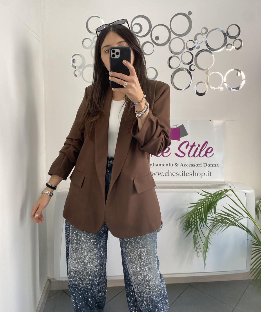 NOVITÀ Blazer manica a 3/4 arricciata