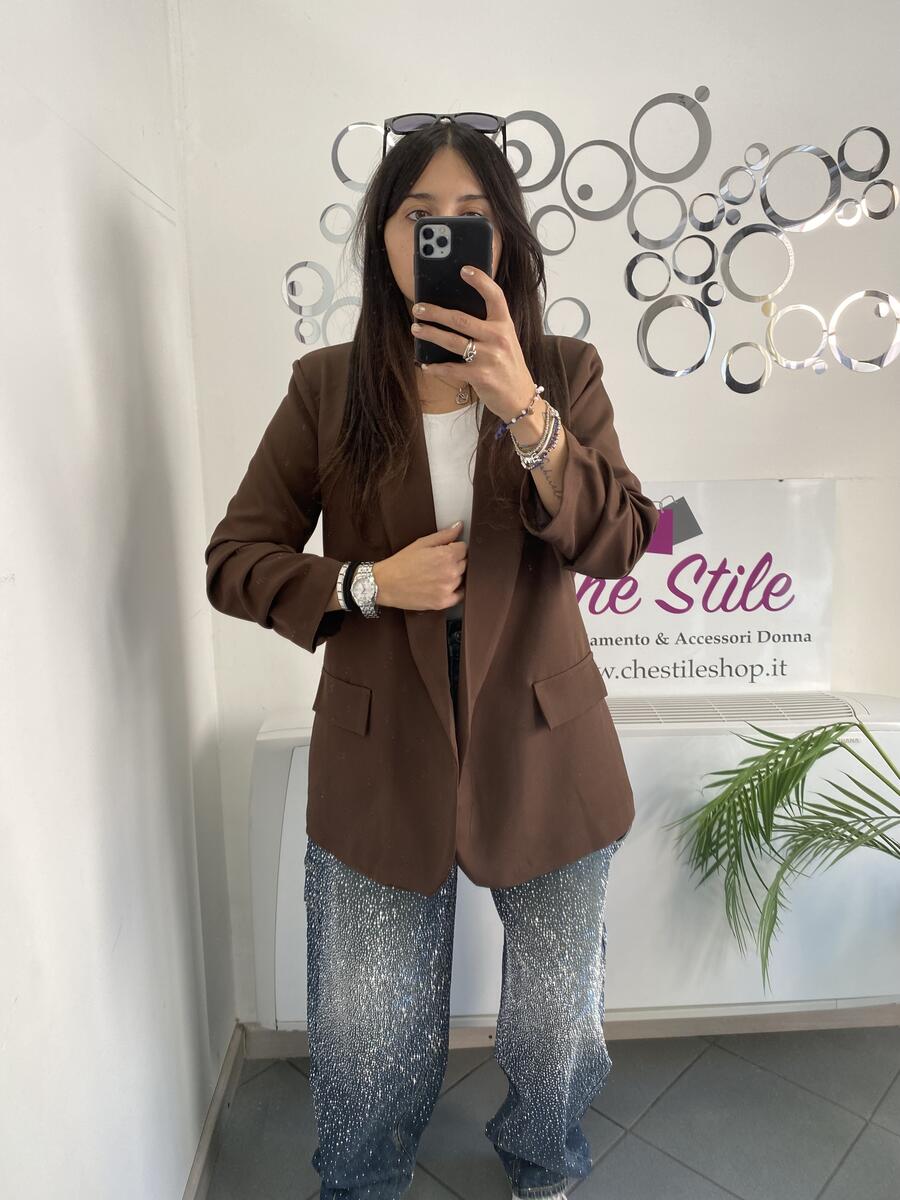 NOVITÀ Blazer manica a 3/4 arricciata