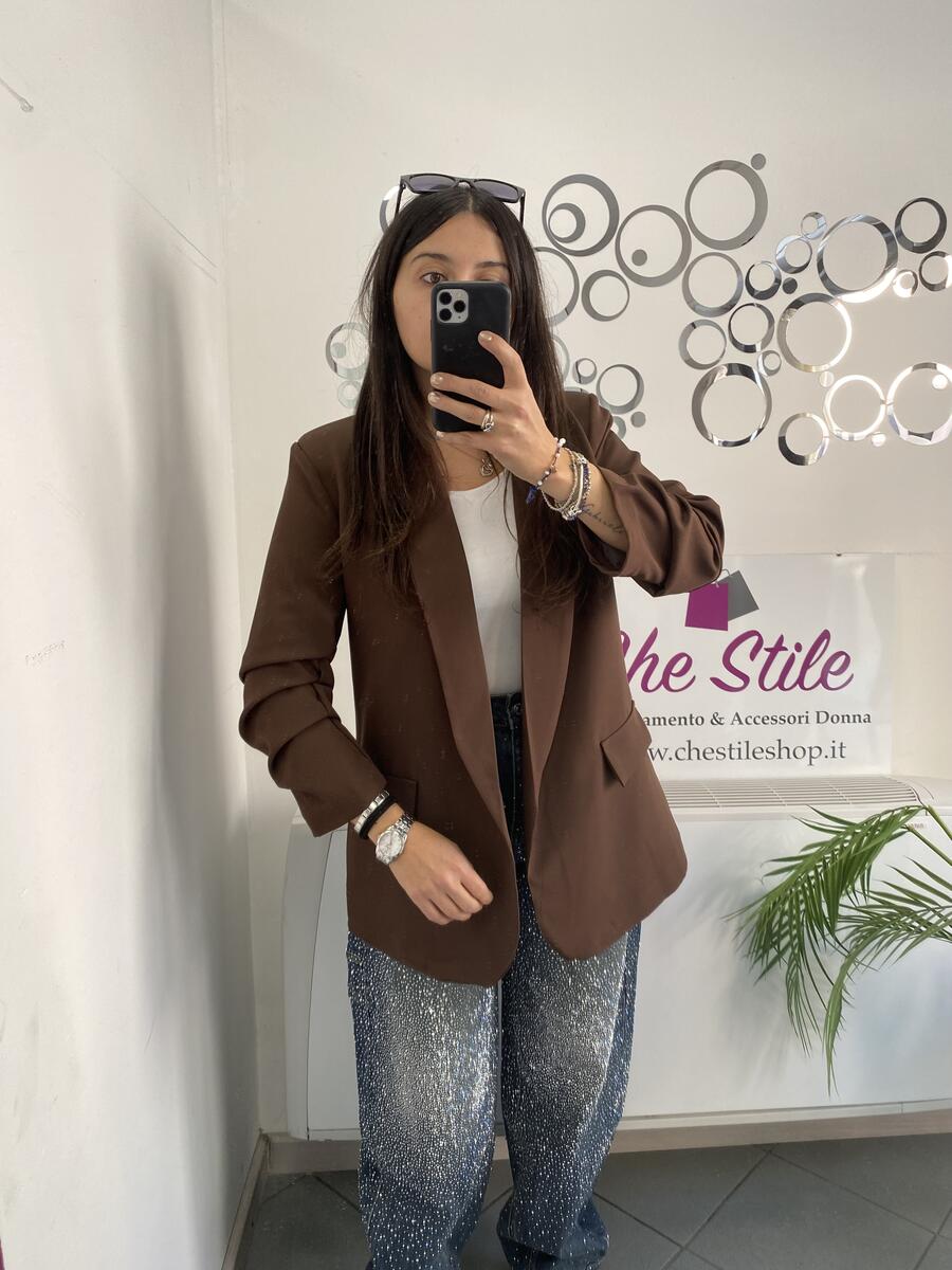 NOVITÀ Blazer manica a 3/4 arricciata