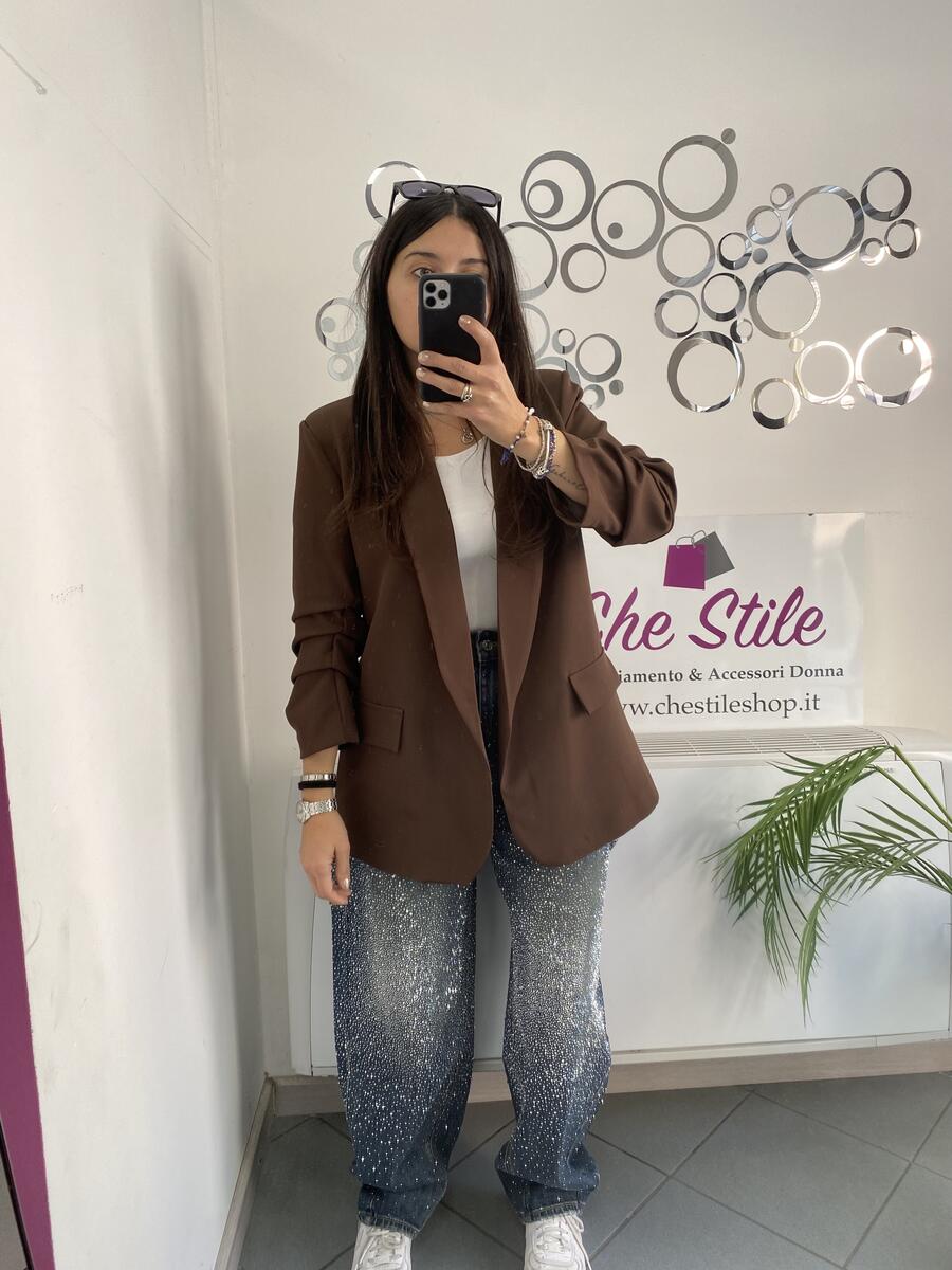 NOVITÀ Blazer manica a 3/4 arricciata