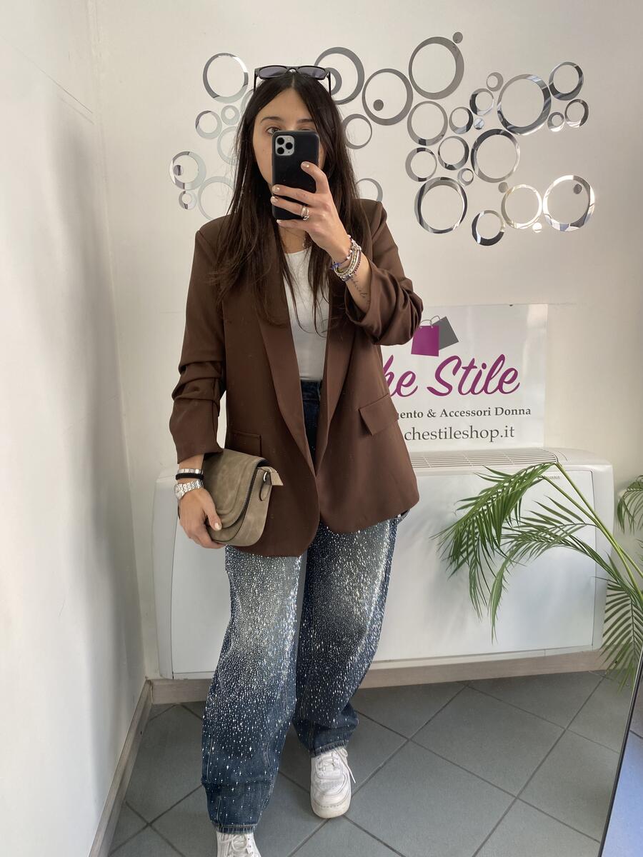 NOVITÀ Blazer manica a 3/4 arricciata