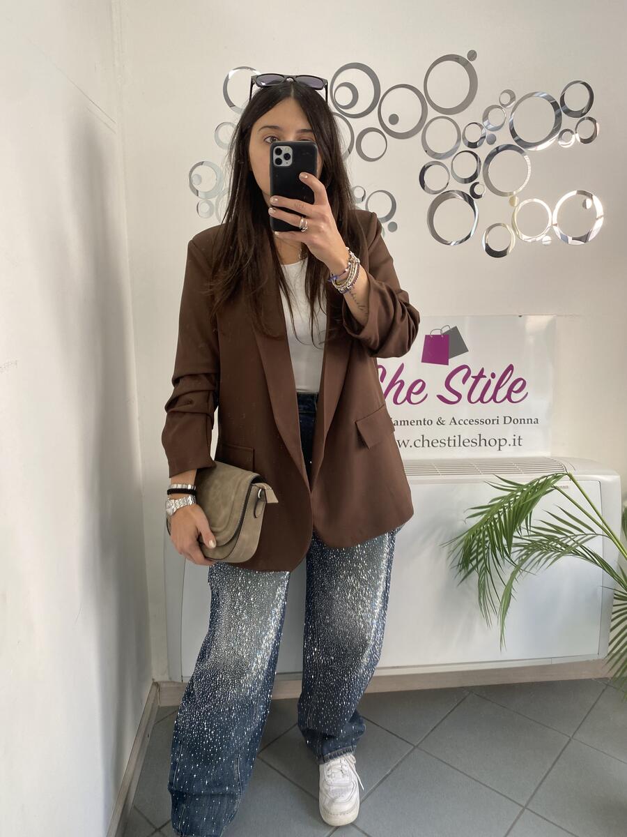 NOVITÀ Blazer manica a 3/4 arricciata