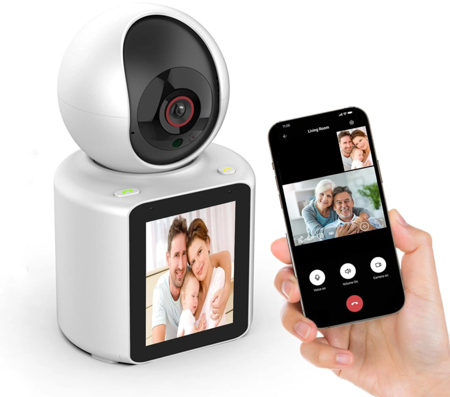 Telecamera con display WiFi con Videochiamata Monitor per Bambini Anziani ir