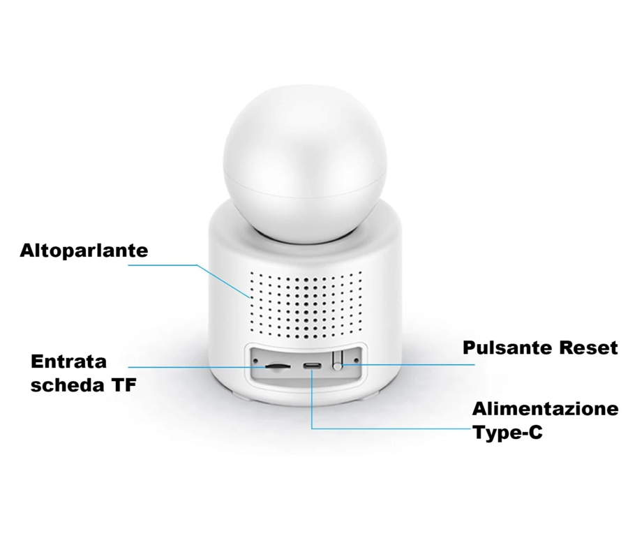 Telecamera con display WiFi con Videochiamata Monitor per Bambini Anziani ir